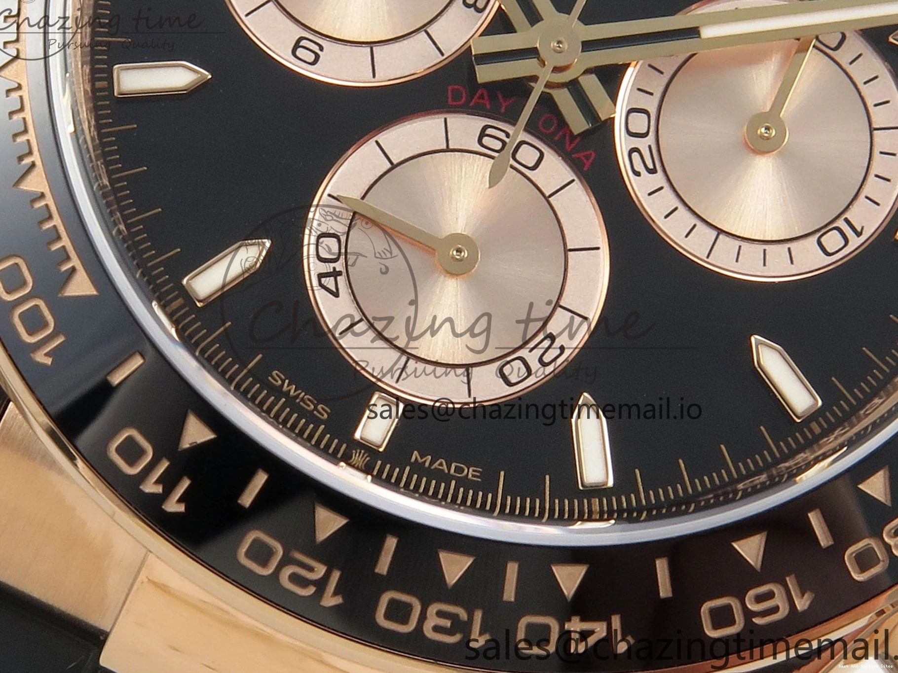 AAA Replica Watches 126515 Best VSF Black 114 (Weighted) 1:1 V2 Dial Oysterflex RG EasyCare Strap on Daytona Edition VS4131 0113